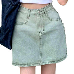 Minifalda vaquera con lavado degradado