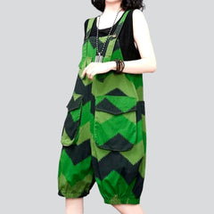 Modischer Jeans-Strampler mit Aufdruck für Damen