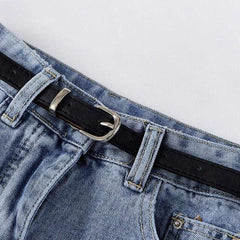 Falda larga vaquera con cordones