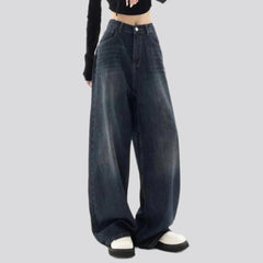Street women high-waist jeans