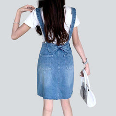 Mini-Jeanskleid mit Used-Effekt