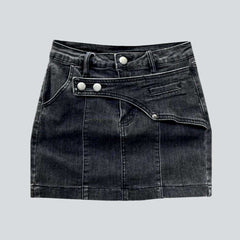 Falda vaquera vintage con cierre en capas