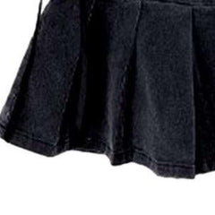 Denim-Skaterrock mit Kordelzug