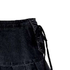 Denim-Skaterrock mit Kordelzug