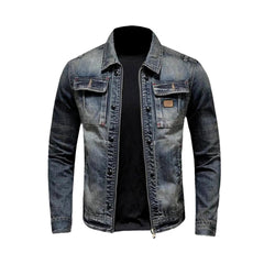 Vintage wash moto men jacket