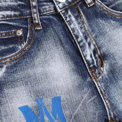 Trendy Print Herren Skinny Jeans