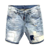 Bestickte Bermuda-Jeansshorts für Herren