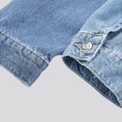 Two-tone patchwork denim jacket