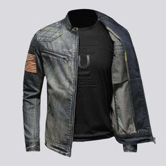 Chaqueta vaquera estilo bomber biker para hombre