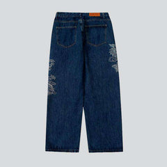 Baggy-Jeans für Herren mit Drachen-Print