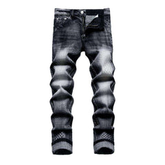Herrenjeans mit digitalem Ornament-Print