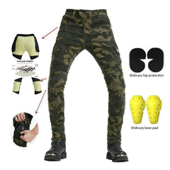Pantalones vaqueros de motociclista resistentes al desgaste