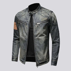 Chaqueta vaquera estilo bomber biker para hombre