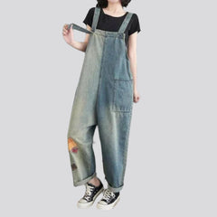 Painted y2k women jean jumpsuit