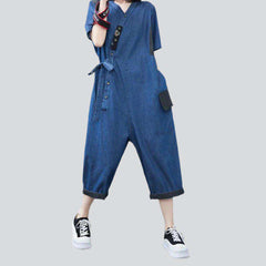 Kimono style women denim overall