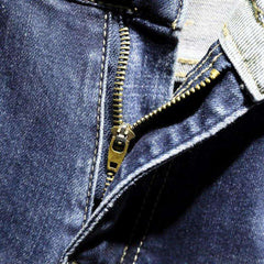 Medium wash sanded men jeans