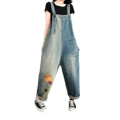 Painted y2k women jean jumpsuit