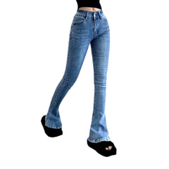 Vaqueros lavados a la piedra estilo street para mujer