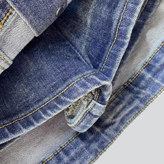 Vintage Jeans-Skort mit Knöpfen für Damen
