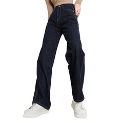 Vaqueros rectos de cintura alta para mujer