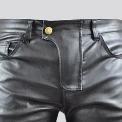 Pantalones vaqueros encerados de motociclista para mujer