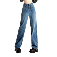 Vaqueros de bolsillo recto para mujer