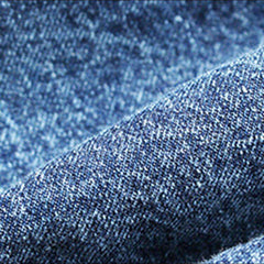 Falda vaquera midi de patchwork en capas