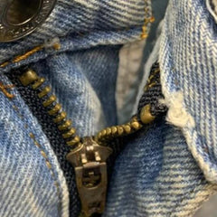 Raw hem distressed denim shorts