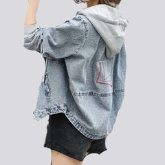 Chaqueta vaquera con capucha para mujer