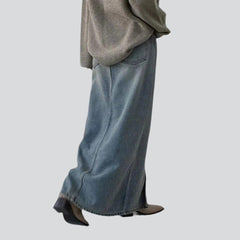 Falda vaquera larga vintage de estilo urbano