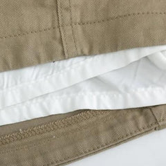 Sandfarbener Mini-Jeansrock