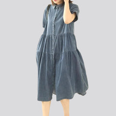 Vestido vaquero de mujer con lavado medio