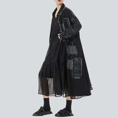 Vestido vaquero de patchwork oscuro