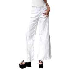 Vaqueros monocromáticos de cintura alta para mujer