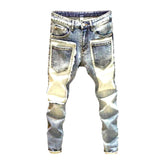 Überarbeitete Jeans für Herren mit mittlerer Taille