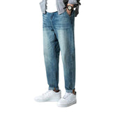 Whiskered men baggy jeans