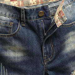 Shorts vaqueros desgastados retro oscuros