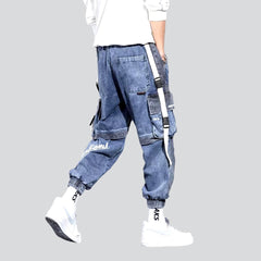 Pantalones vaqueros bicolor para hombre