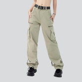 Sandfarbene Cargo-Jeanshose