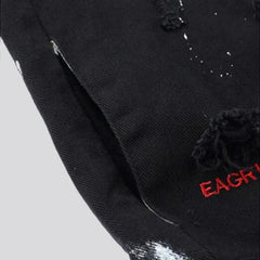 Y2k painted men denim jacket