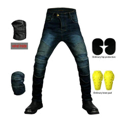 Warme Samt-Bikerjeans für Herren