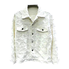 Slim ornament men jean jacket