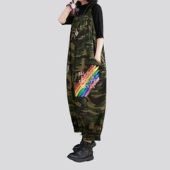 Painted y2k women jeans jumpsuit