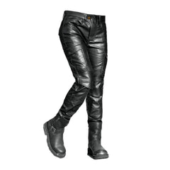 Pantalones vaqueros encerados de motociclista para mujer