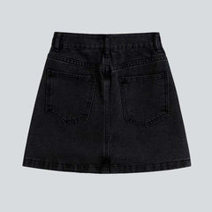 Minifalda vaquera negra