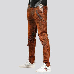 Vintage orange jeans for men