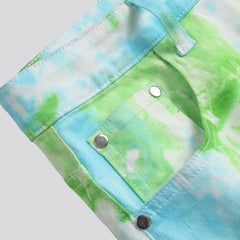 Tie-Die Y2K Herren Skinny Jeans