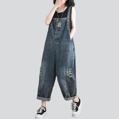 Vintage Jeans-Jumpsuit mit Schnurrhaaren für Damen