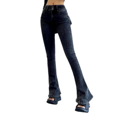 Vaqueros lavados a la piedra estilo street para mujer