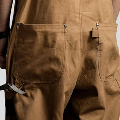 Sandfarbener Jeans-Jumpsuit für Herren